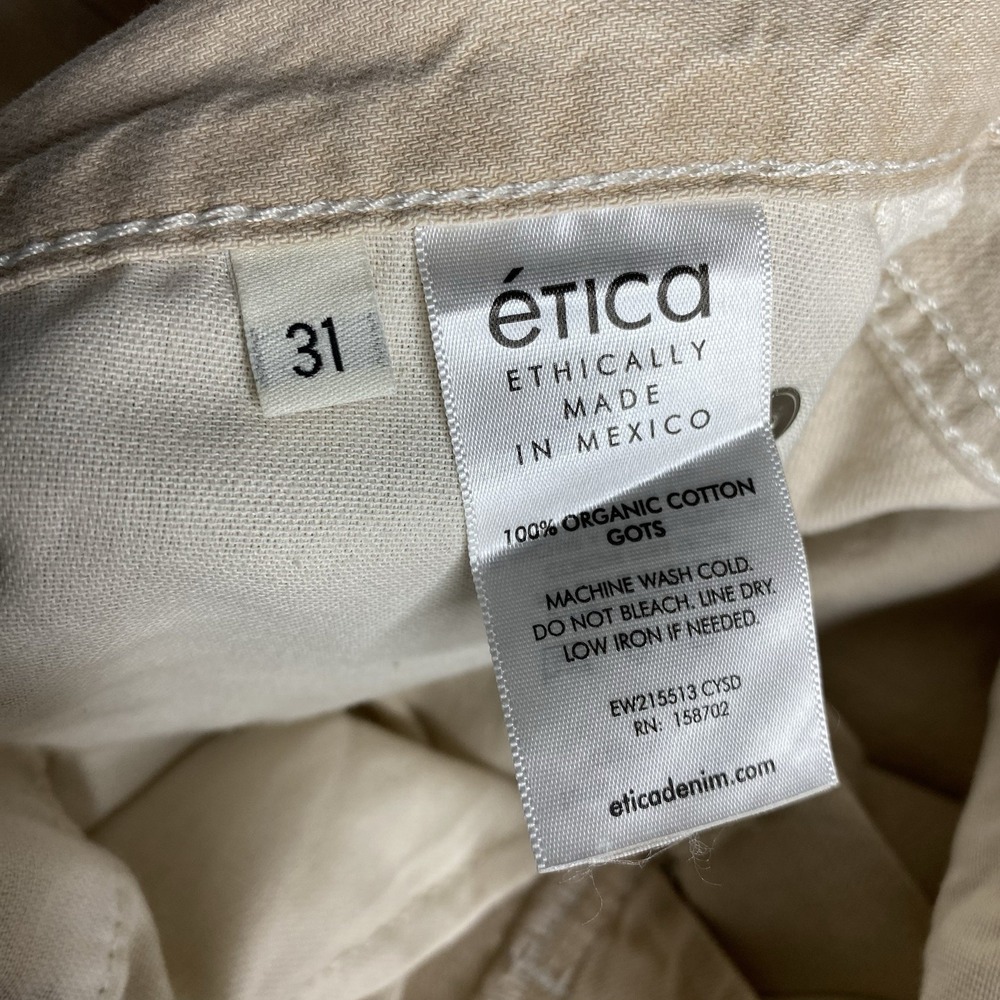 ETICA women's Sz 31 marlowe slim boyfriend‎ Tapered Mid Rise Jeans canyon sand - Picture 11 of 15